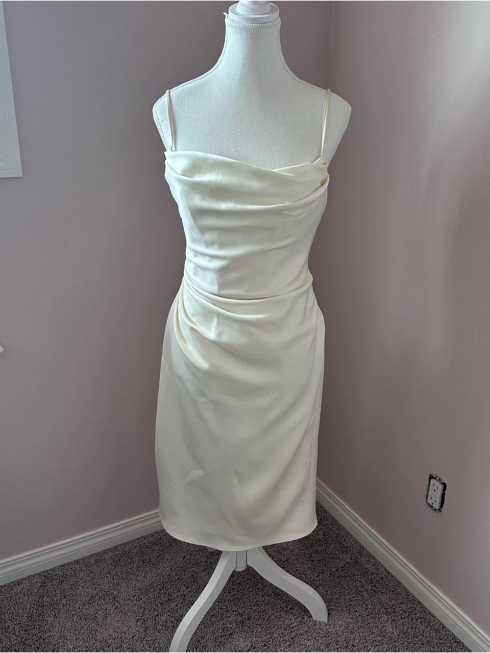 House of CB Anja Dress - Ivory Satin Corset Dress - Picture 2 of 9